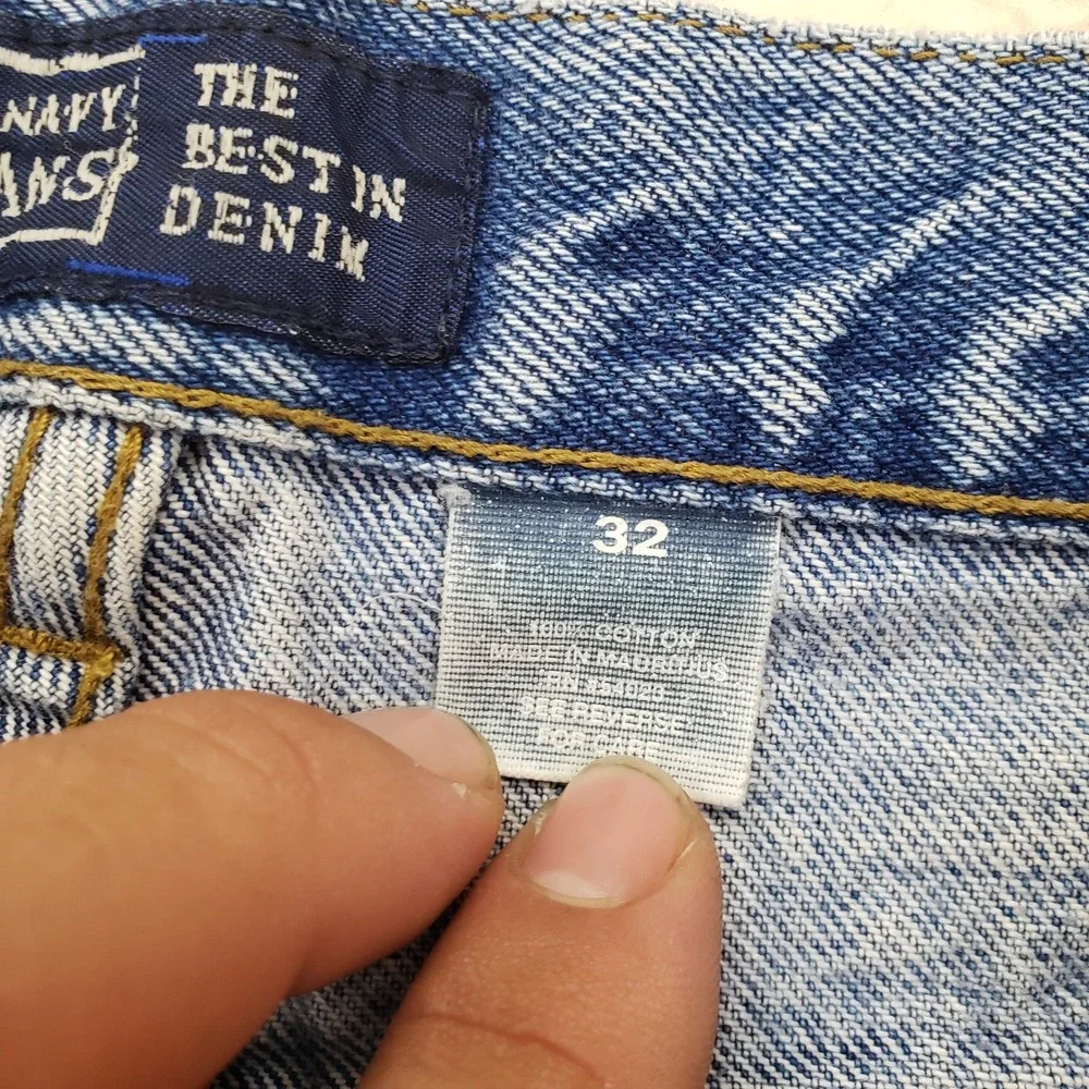 VINTAGE‎ Old Navy Shorts Mens 32 Denim Above Knee Jeans Light Wash Cut Off Y2K